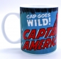 Preview: Marvel's Avengers: Captain America Keramik Tasse "Cap Goes Wild!" von Logoshirt
